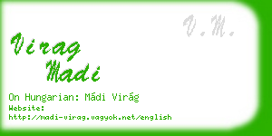 virag madi business card